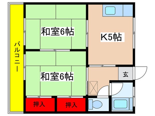 コトブキハイツの物件間取画像